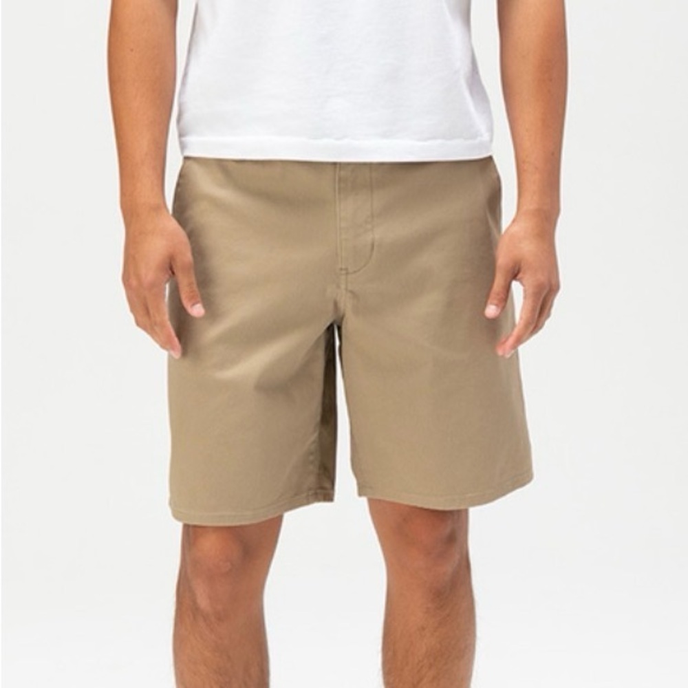 RSQ Mid-Length Chino Shorts Khaki - Above Knee- 8” Inseam- Cotton- Mens Sz 34